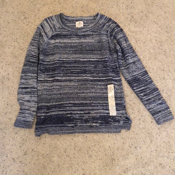 St. John's Bay Sweaters - Blue and white knit sweater